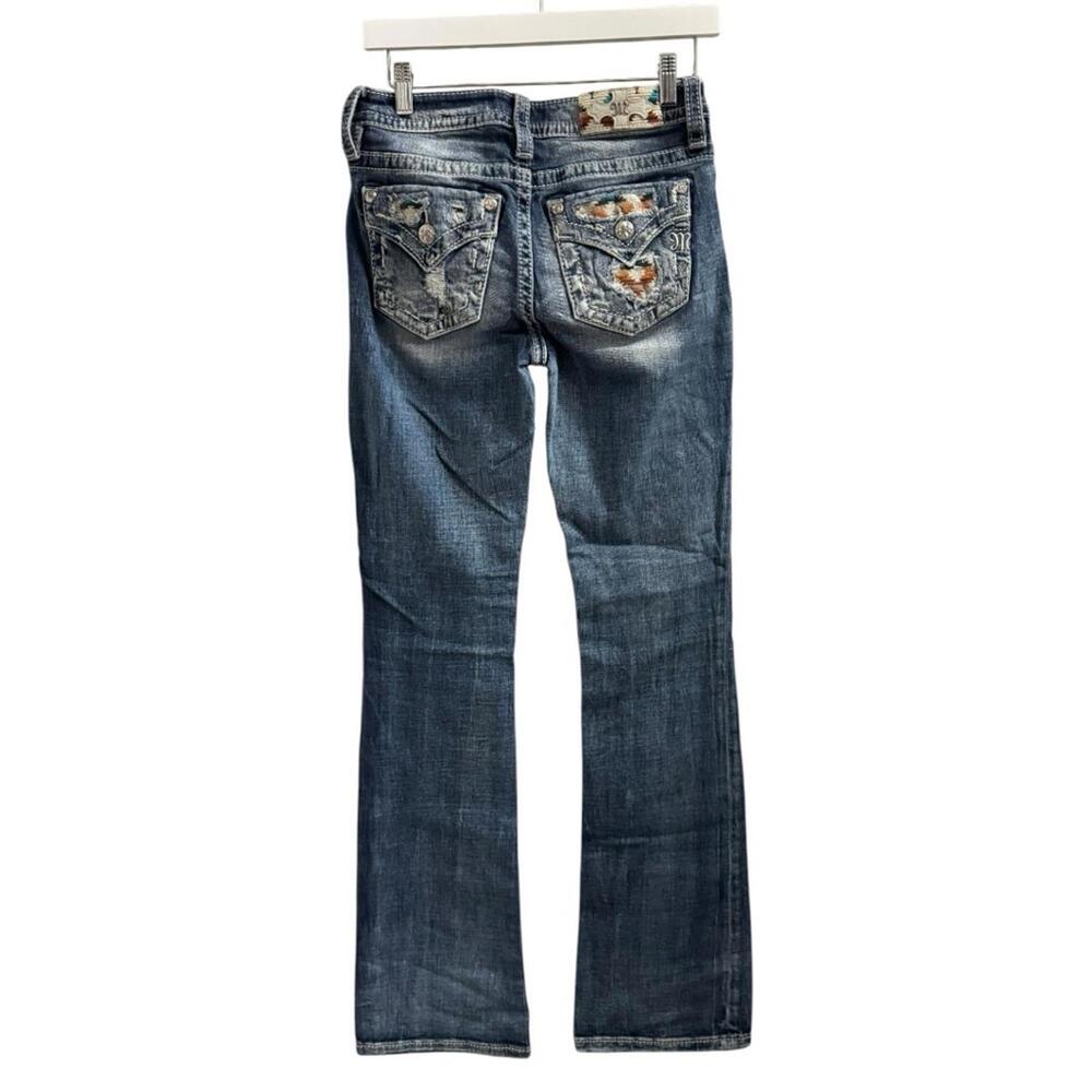 1176 Miss Me Blue Bootcut Jeans 26 (28x33.5) Western Cowgirl Bling Rodeo NWOT - Picture 2 of 9